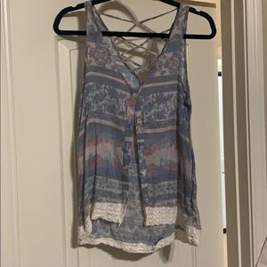 Medium button up tank top